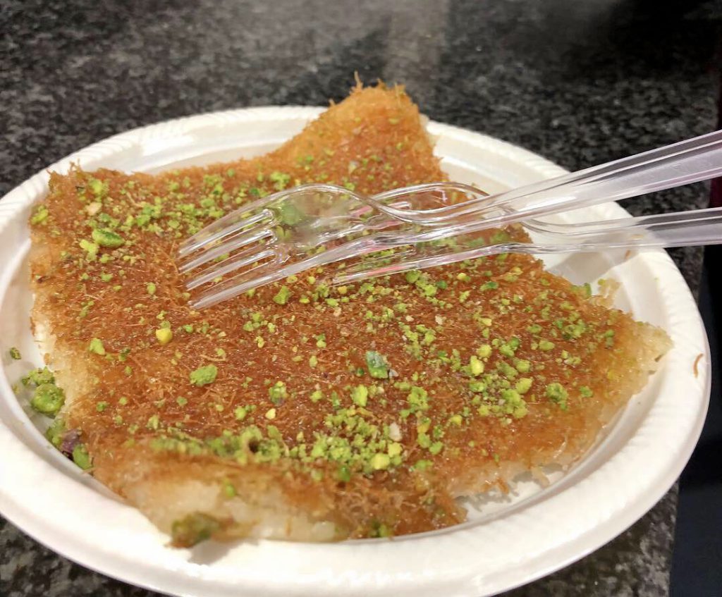 Knafeh at Almokhtar Sweets, Nazareth